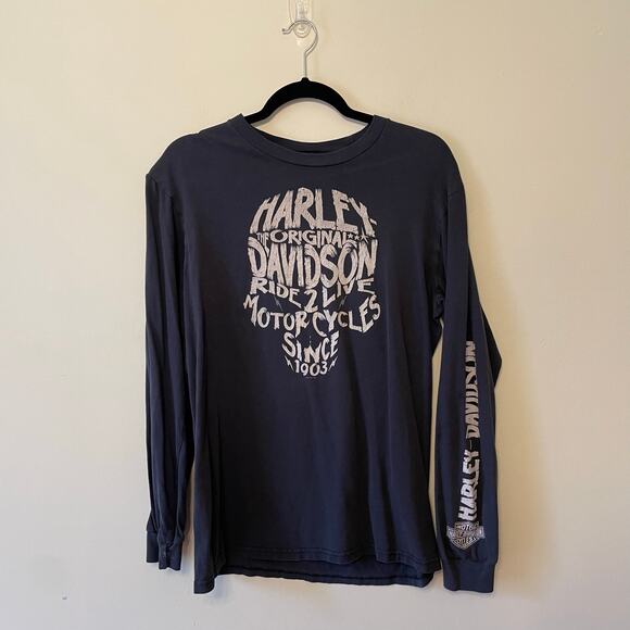 Harley Davidson Other - Harley-Davison M Athens, Ohio long sleeve t-shirt motorcycle casual punk gray